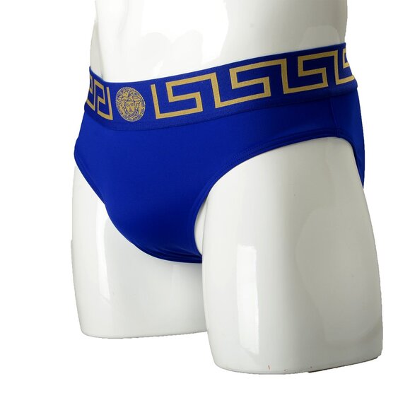 Versace Men's Greeca Border Low Rise Swimwear Slip Versace sz 6 US L IT 52 - Picture 2 of 6